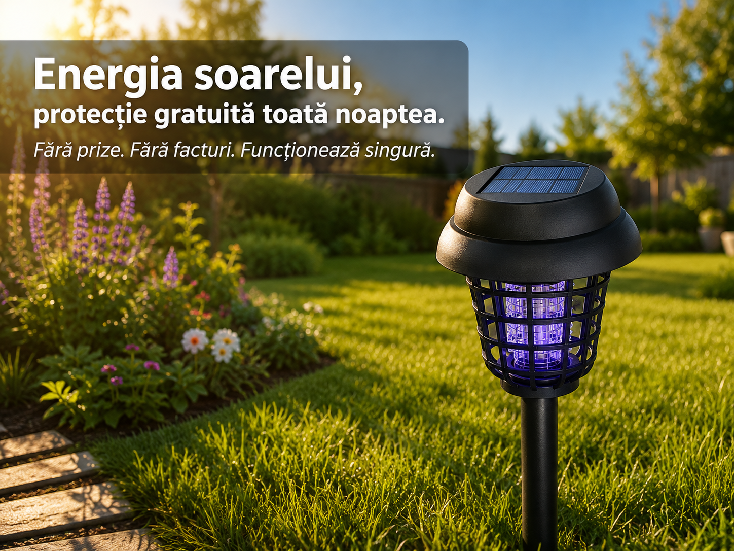 Lampa Solara Anti-Insecte 2 in 1 Gospodarul Perfect