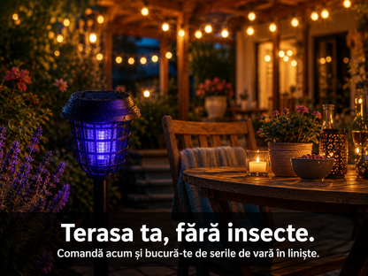 Lampa Solara Anti-Insecte 2 in 1 Gospodarul Perfect