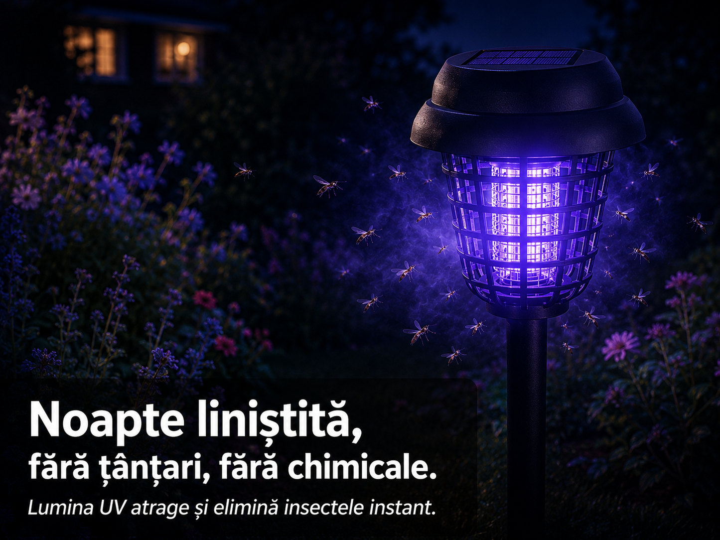 Lampa Solara Anti-Insecte 2 in 1 Gospodarul Perfect