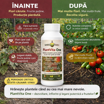 PlantVita One™ - Nutritia completa de la floare la fruct - 1L Gospodarul Perfect