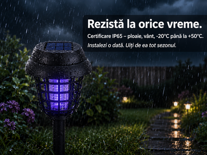 Lampa Solara Anti-Insecte 2 in 1 Gospodarul Perfect